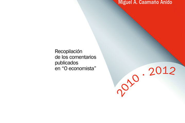 El Decano-Presidente del Colegio de Economistas  y Agustín Fernández Pérez, Vocal del Consejo Directivo del Registro de Economistas Asesores Fiscales (REAF-CGCCEE) presentan el último libro de Miguel Caamaño