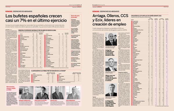 CCS Abogados, entre los principales despachos en el ranking del diario Expansión