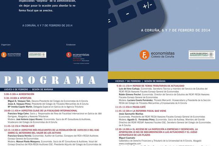 Miguel Caamaño participará en las Jornadas de Contabilidad y Fiscalidad del Colegio de Economistas de La Coruña