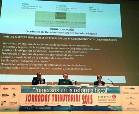 Miguel Caamaño en las Jornadas Tributarias 2015