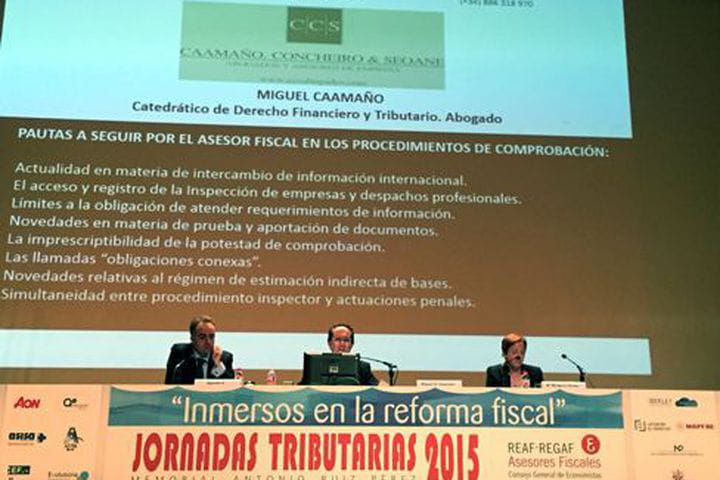 Miguel Caamaño en las Jornadas Tributarias 2015