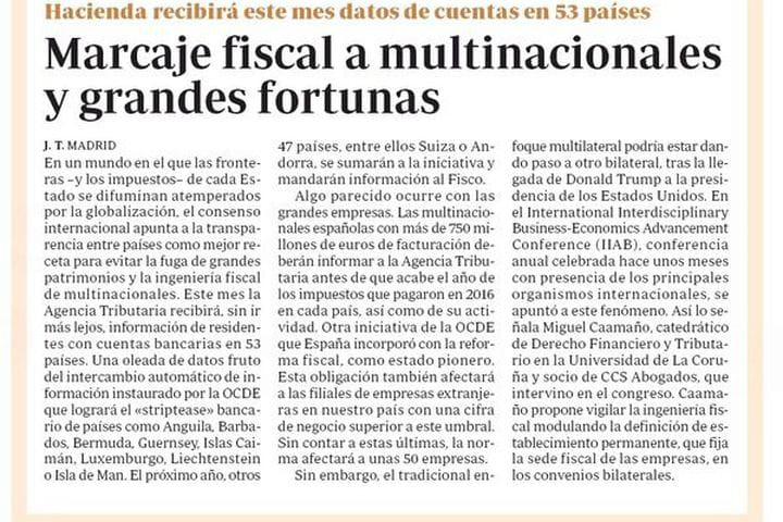 Marcaje fiscal a multinacionales y grandes fortunas