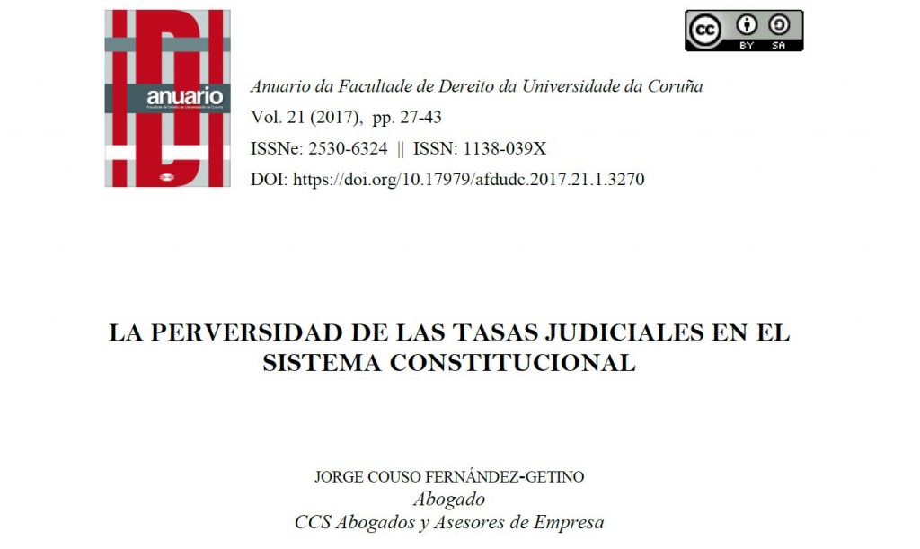 La perversidad de las tasas judiciales en el sistema constitucional