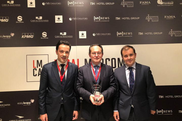 CCS Abogados recibe el premio Legal Marcom 2018 en la categoría Innovación & LegalTech